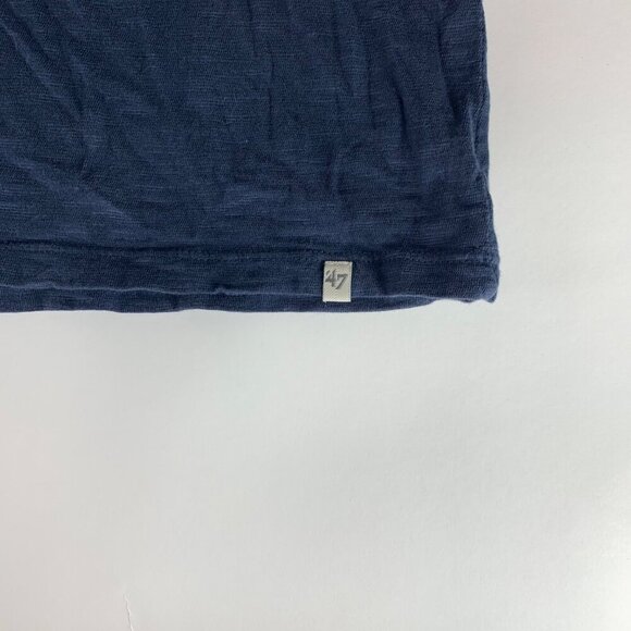 New England Patriots NFL Navy Blue 47 Brand Short Sleeve Crewneck Shirt - Picture 3 of 5